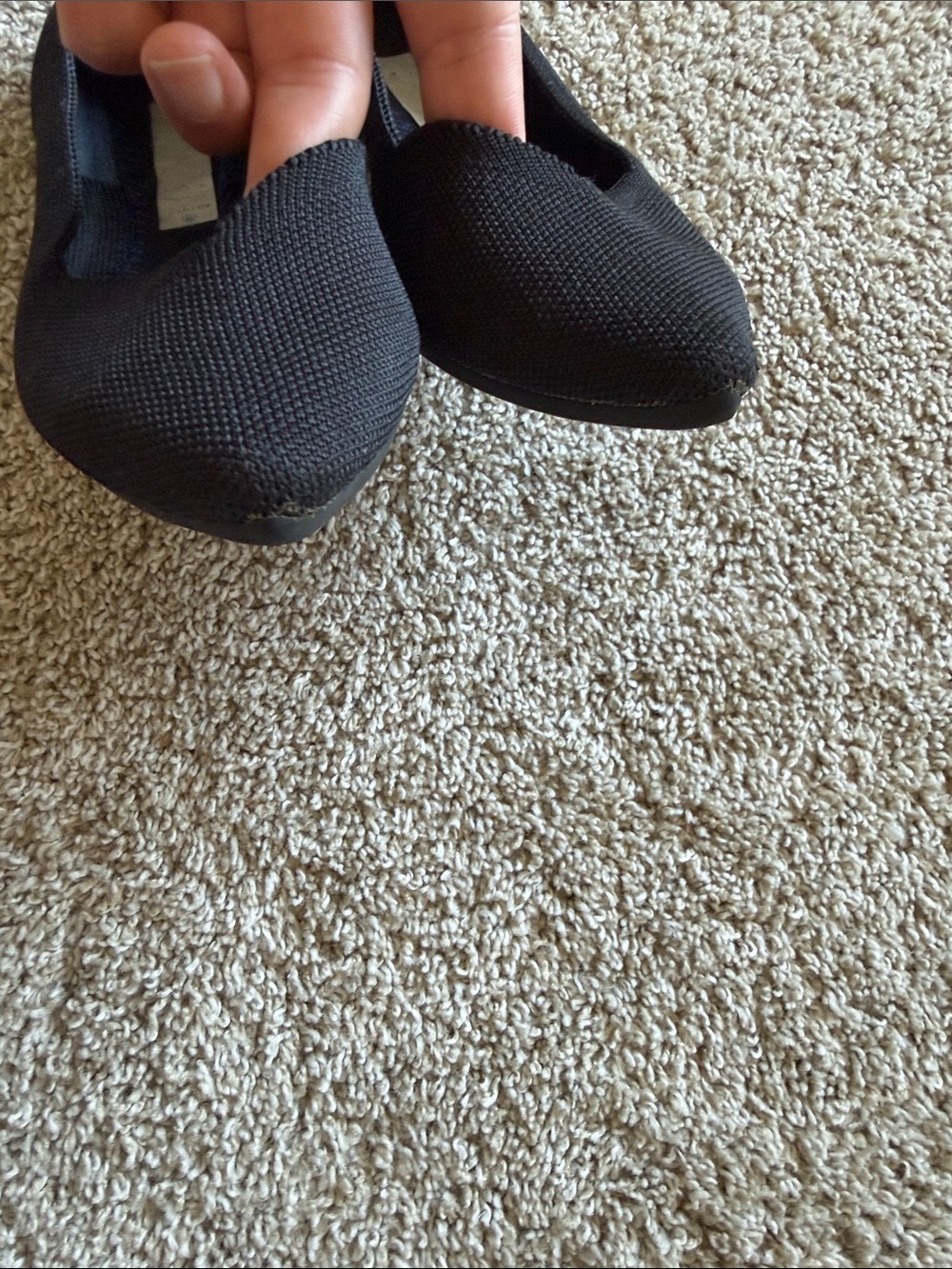 Rothy’s Black Pointed Knit Ballet Flats size 9 - Picture 4 of 4